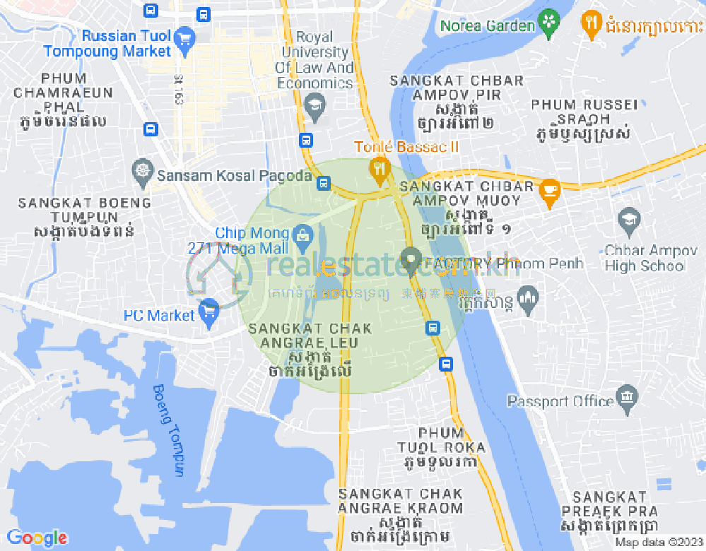 长夏上社分区, 棉芷区, 金边地图