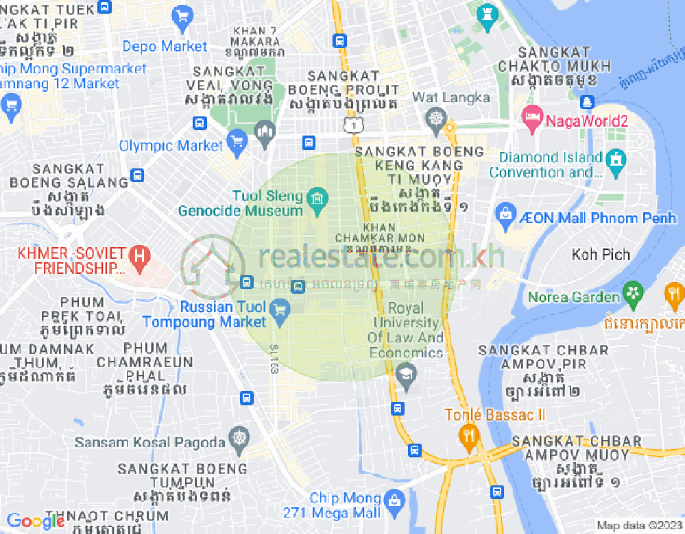 Карта БКК 3, Boeng Keng Kang, Пномпень