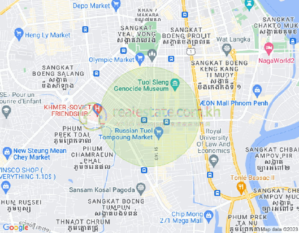 Carte de BKK 1, Boeng Keng Kang, Phnom Penh