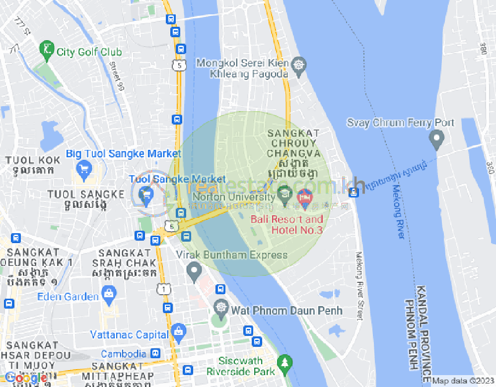 水净华区, 金边地图