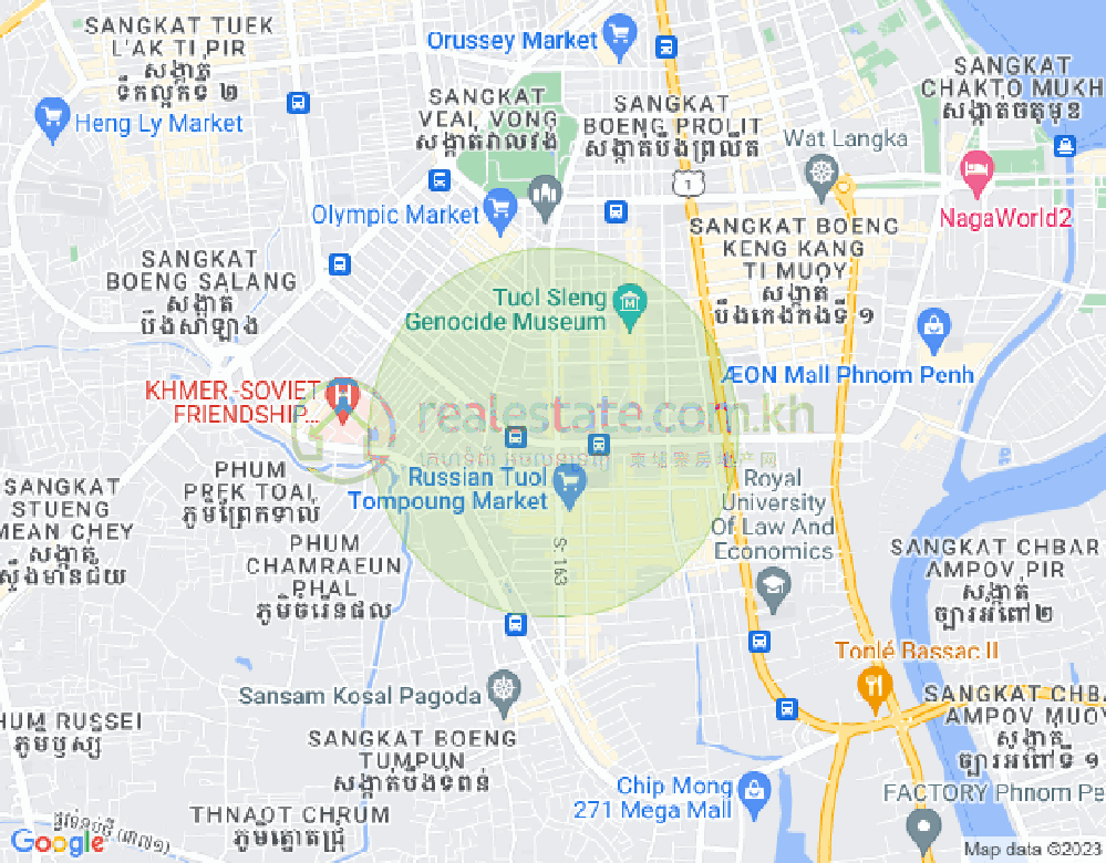 แผนที่ โตนเลบาสัก, จัมการมอน, พนมเปญ