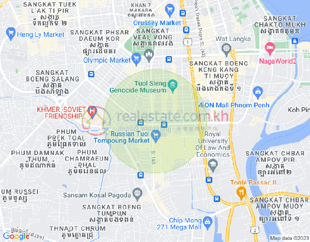 Carte de BKK 1, Boeng Keng Kang, Phnom Penh