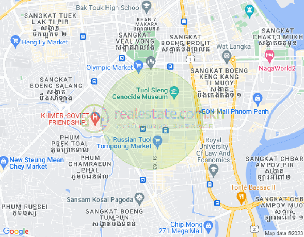 Mapa: Boeung Prolit, 7 Makara, Phnom Penh