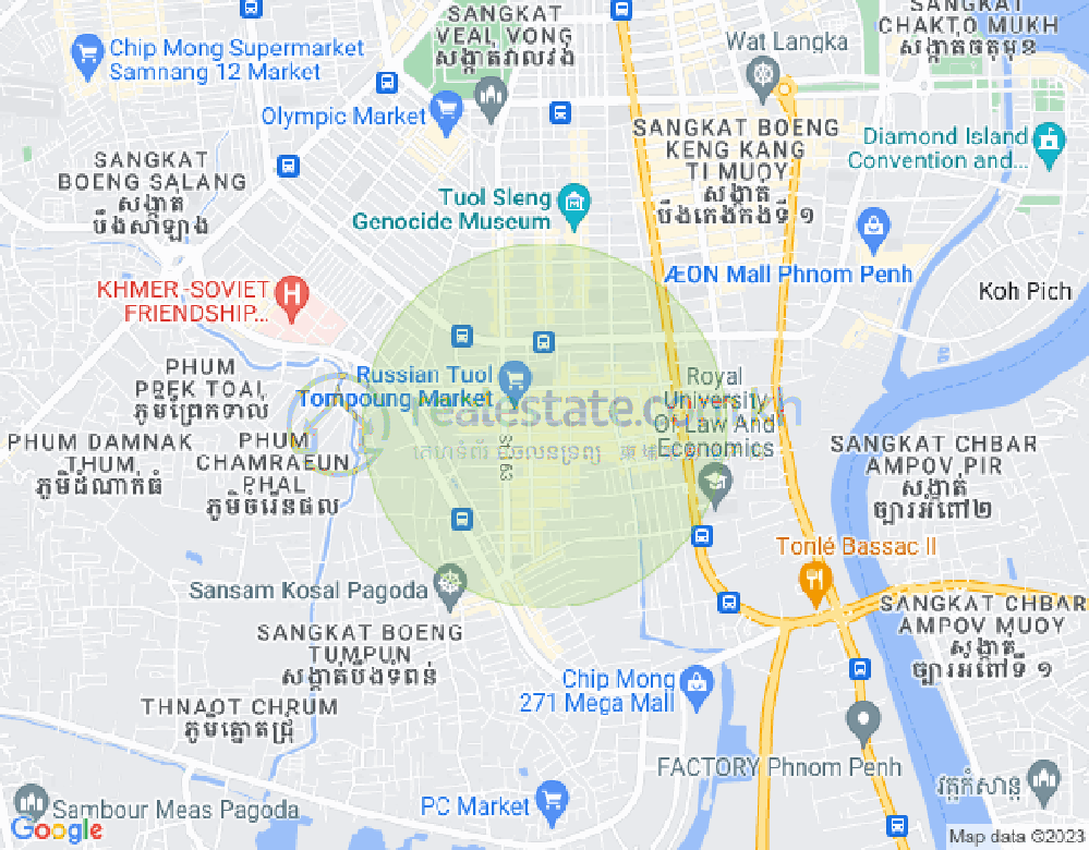 Carte de Toul Tum Poung 1, Chamkarmon, Phnom Penh