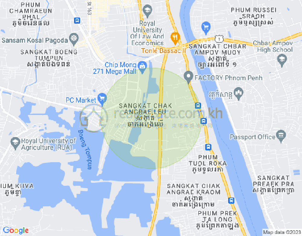 Mapa: Chak Angrae Leu, Meanchey, Phnom Penh