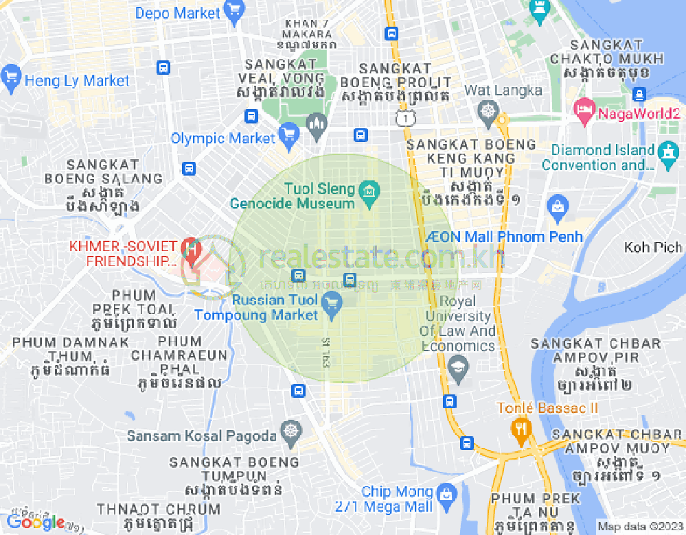 Carte de Chak Angrae Leu, Meanchey, Phnom Penh