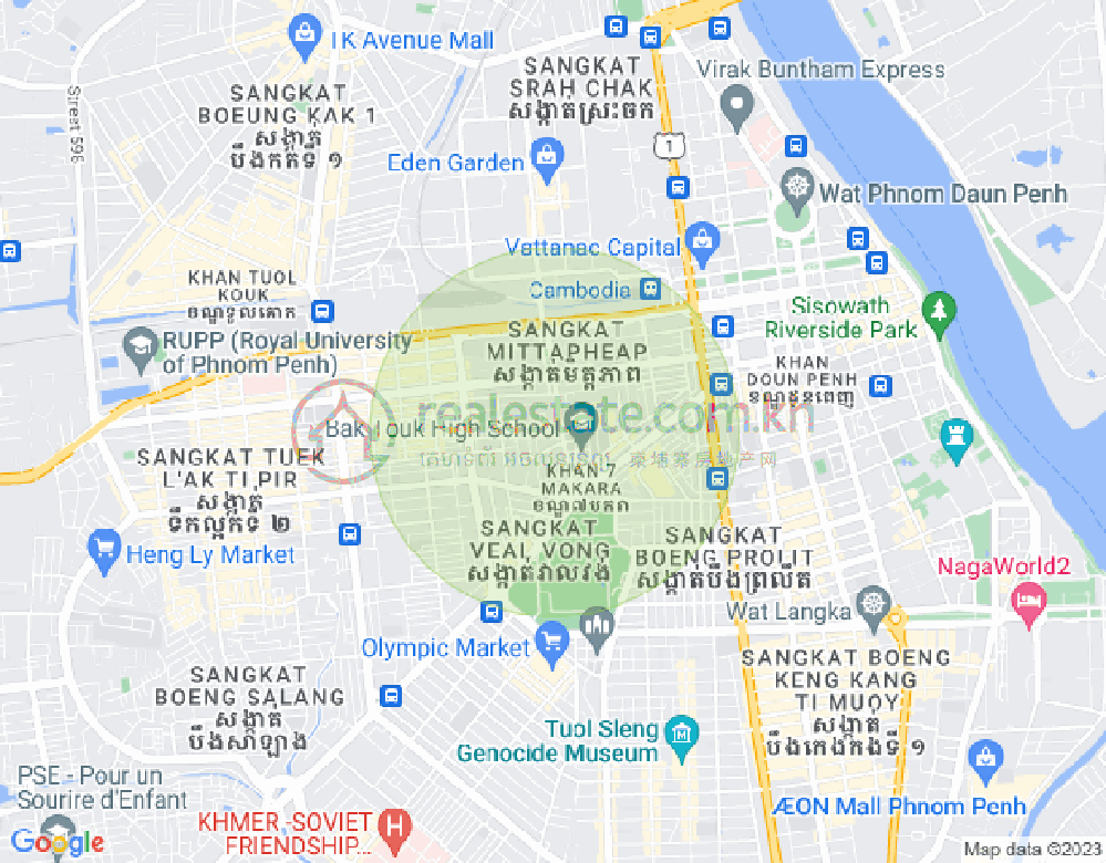 Mapa: Mittapheap, 7 Makara, Phnom Penh