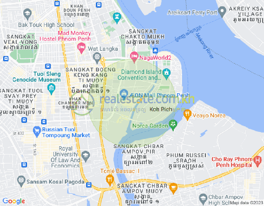 แผนที่ โตนเลบาสัก, จัมการมอน, พนมเปญ