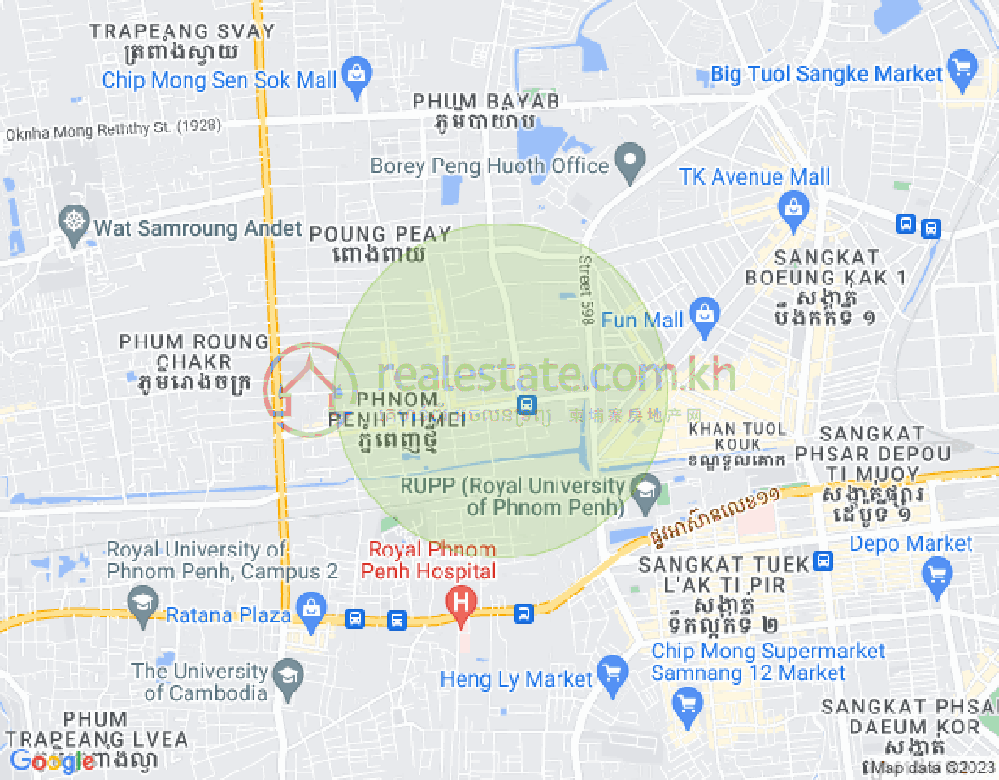 新金边, 森速区, 金边地图