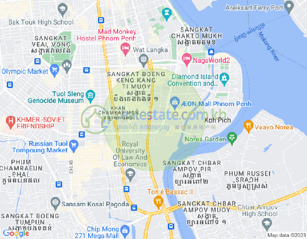 แผนที่ โตนเลบาสัก, จัมการมอน, พนมเปญ