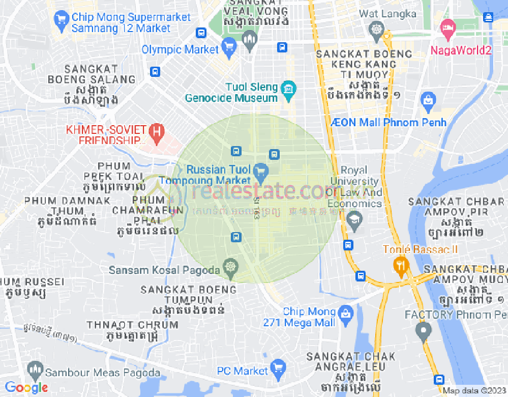 Carte de Toul Tum Poung 1, Chamkarmon, Phnom Penh