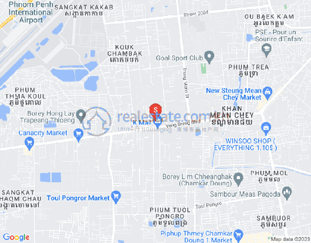 Map of Chaom Chau, Por Sen Chey, Phnom Penh