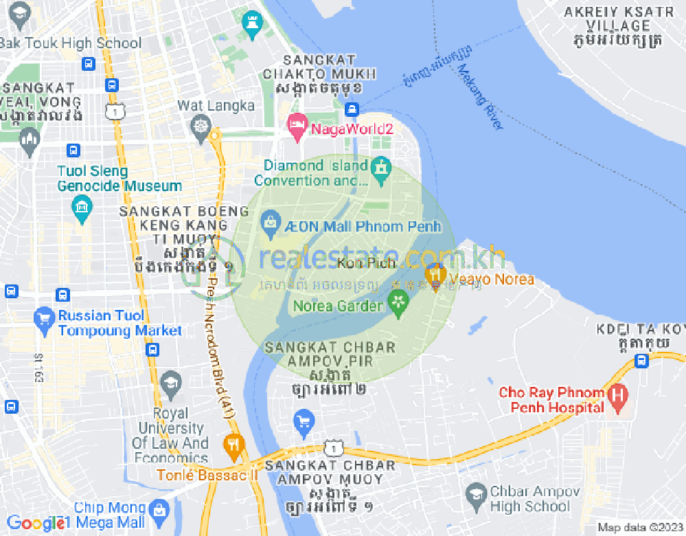 百色河分区, 占卡蒙, 金边地图