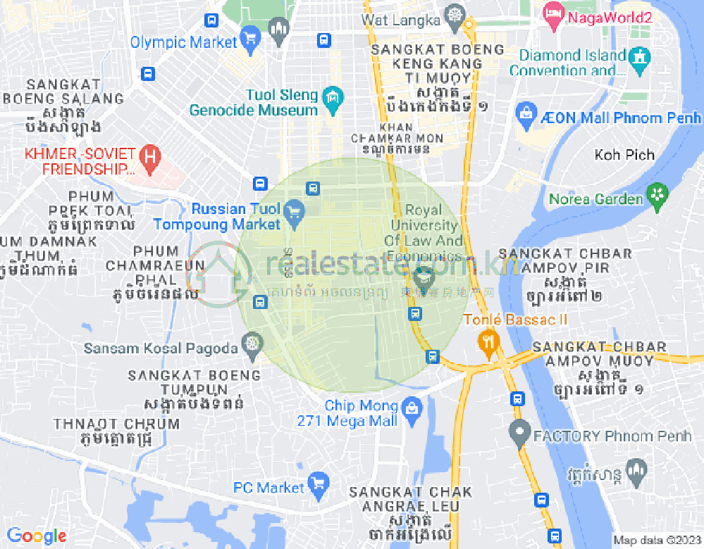 Mapa: Toul Tum Poung 1, Chamkarmon, Phnom Penh