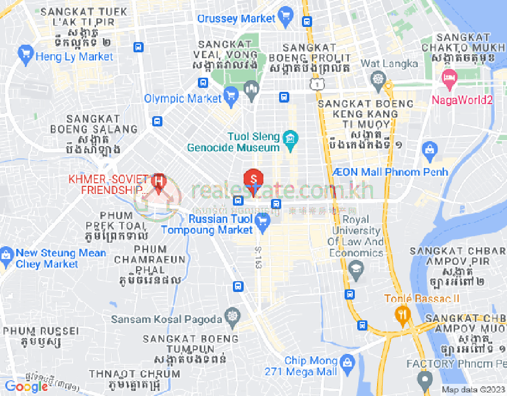 Mapa: Kakap, Por Sen Chey, Phnom Penh