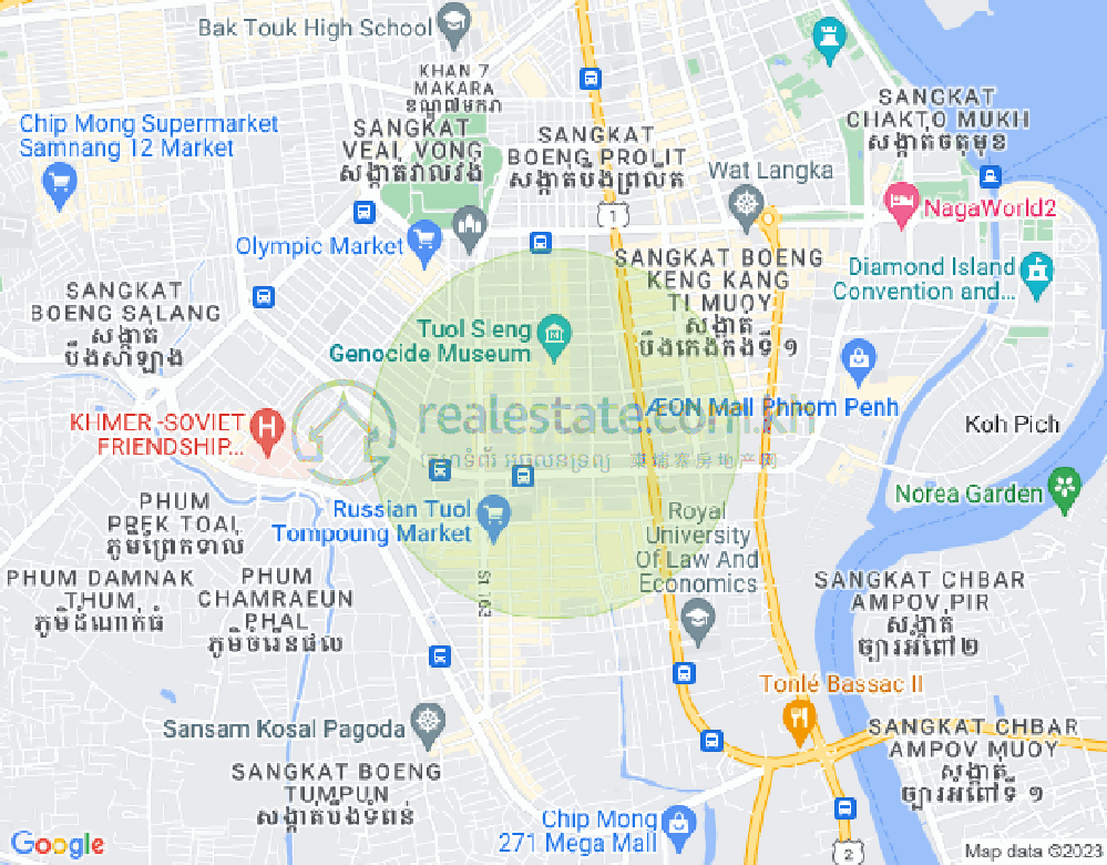 แผนที่ บีเคเค 3, บึงเกงกอง, พนมเปญ