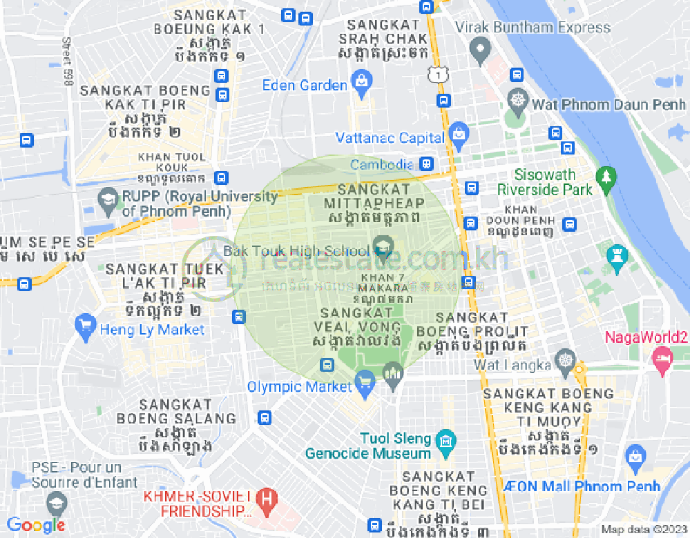 Mapa: Veal Vong, 7 Makara, Phnom Penh