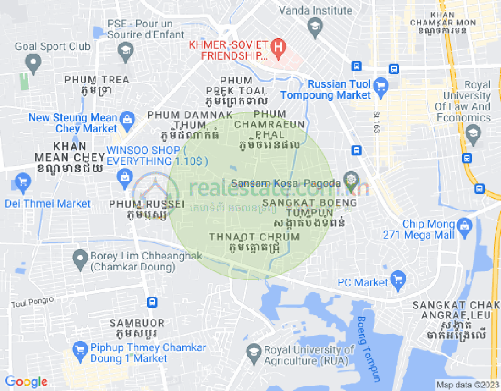 Map of Stueng Mean chey, Meanchey, Phnom Penh
