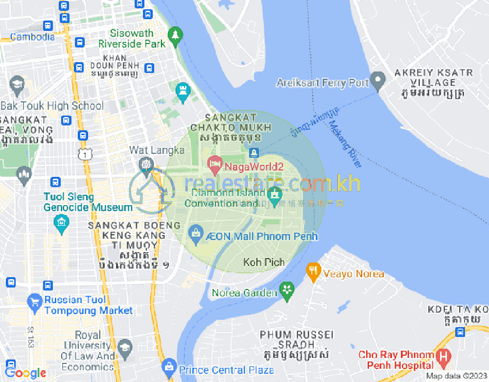 แผนที่ โตนเลบาสัก, จัมการมอน, พนมเปญ