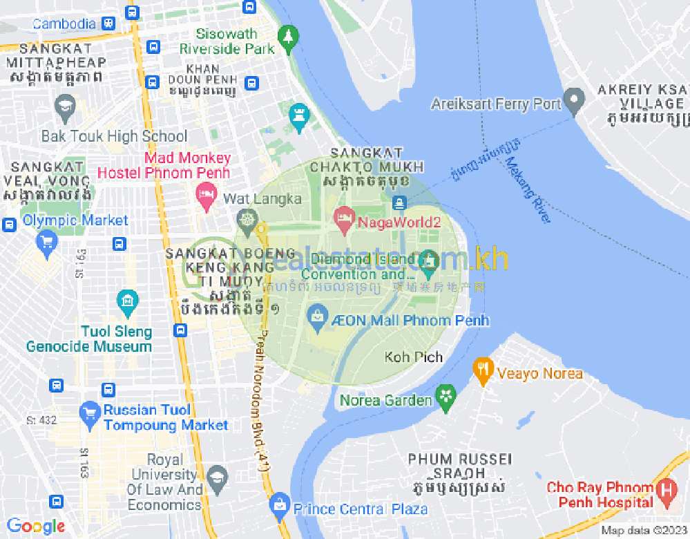 แผนที่ โตนเลบาสัก, จัมการมอน, พนมเปญ