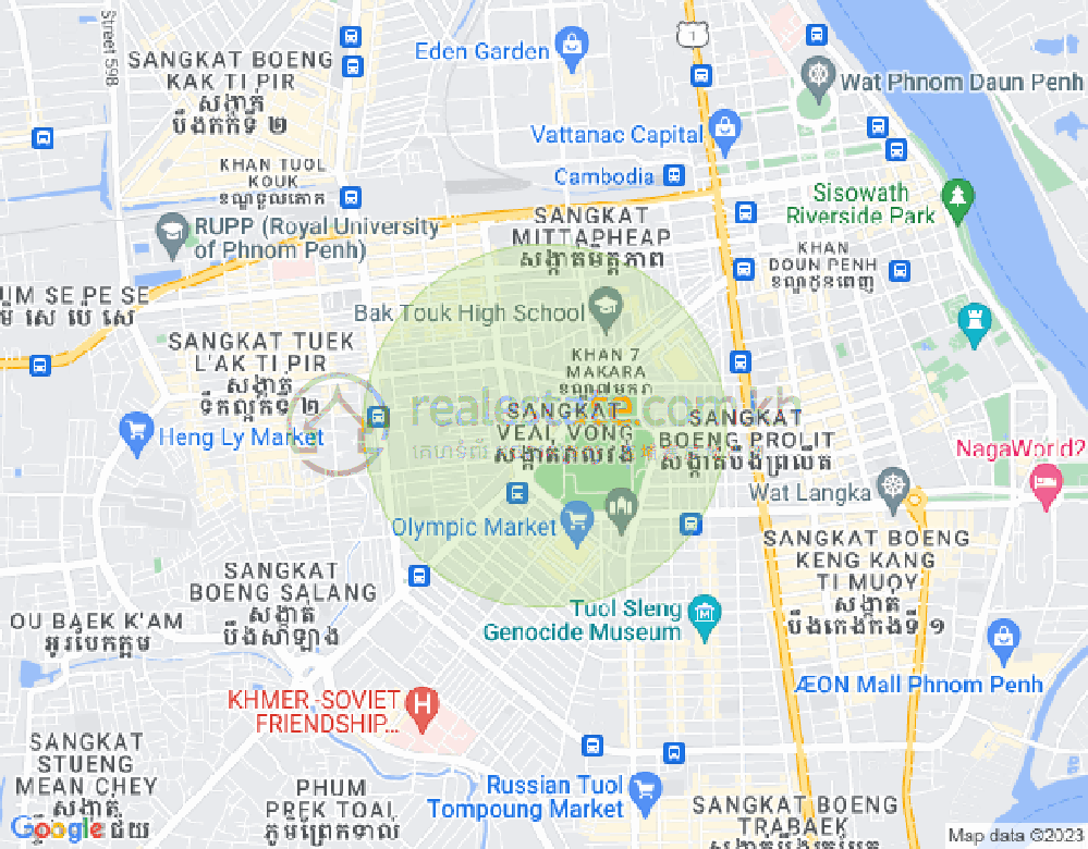 แผนที่ Boeung Prolit, เจ็ดมกรา, พนมเปญ