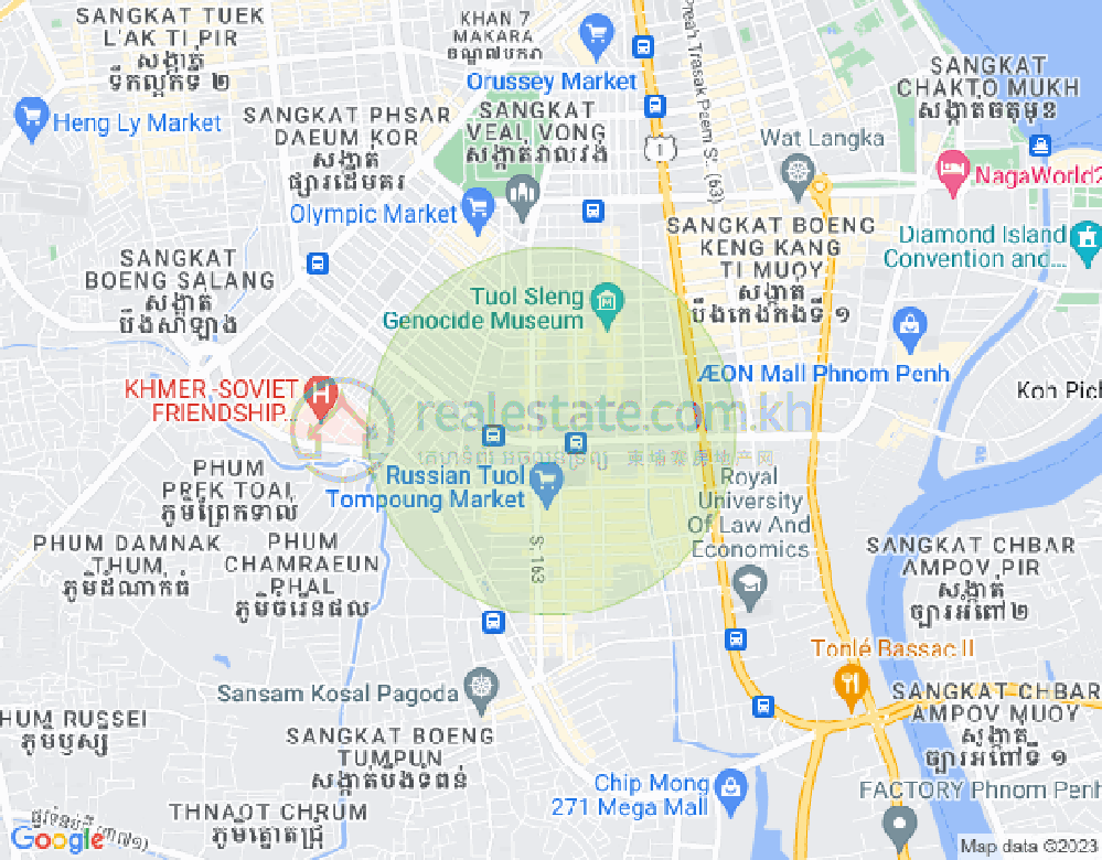 Carte de BKK 1, Boeng Keng Kang, Phnom Penh