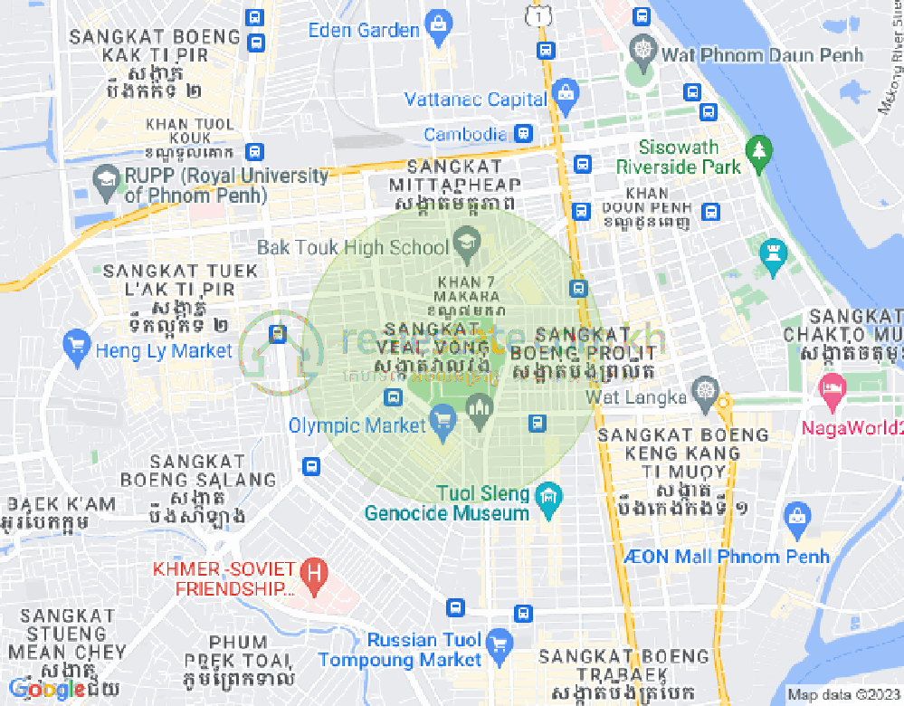 Mapa: Veal Vong, 7 Makara, Phnom Penh