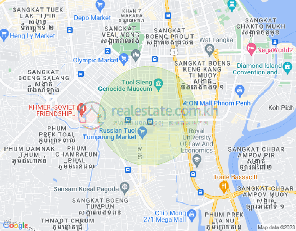 Map of BKK 1, Boeng Keng Kang, Phnom Penh