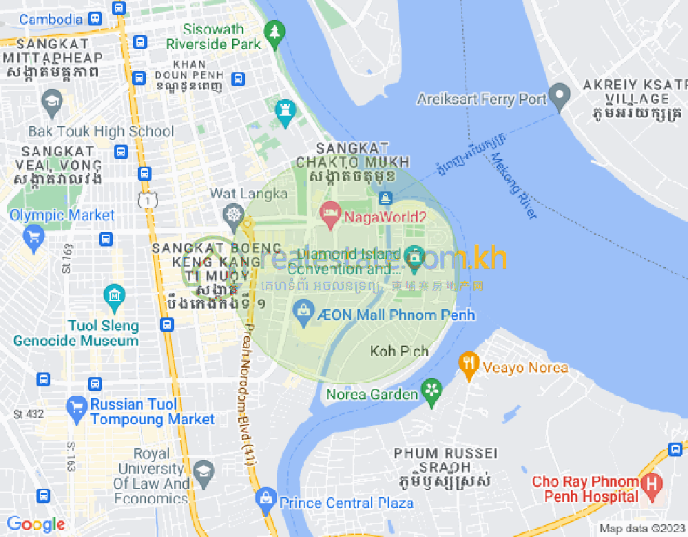 แผนที่ โตนเลบาสัก, จัมการมอน, พนมเปญ