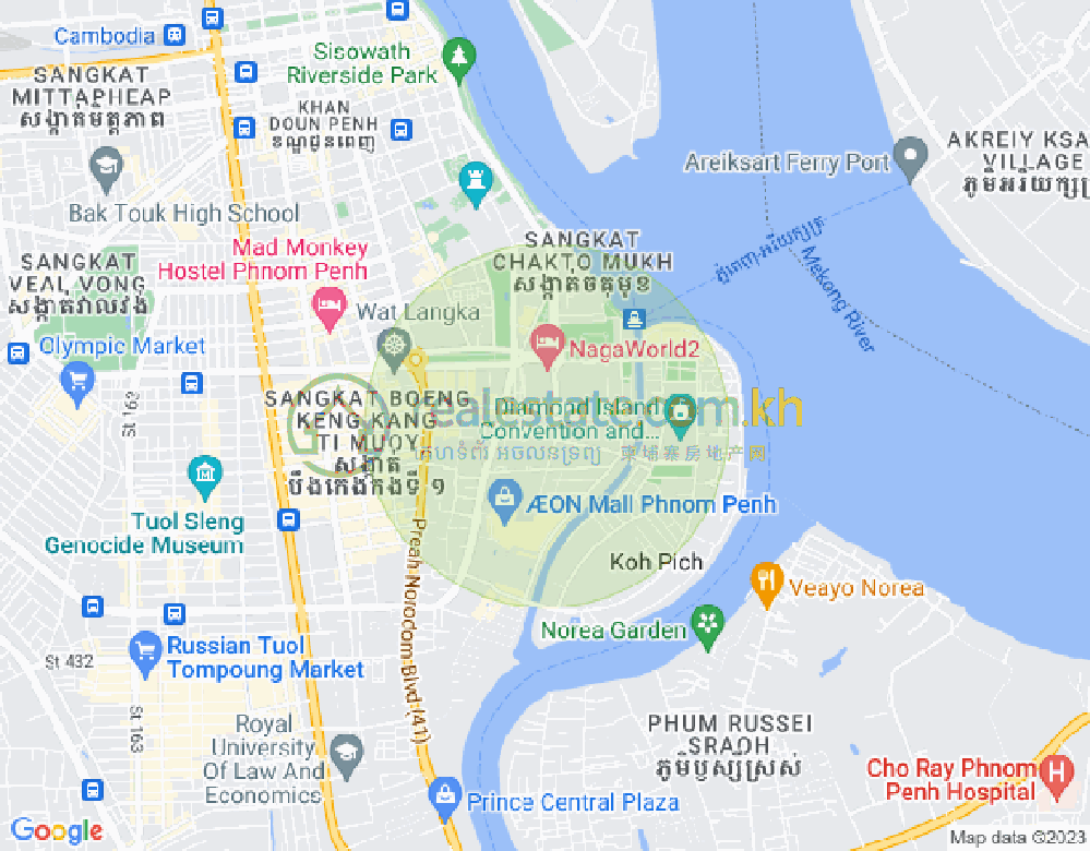แผนที่ โตนเลบาสัก, จัมการมอน, พนมเปญ