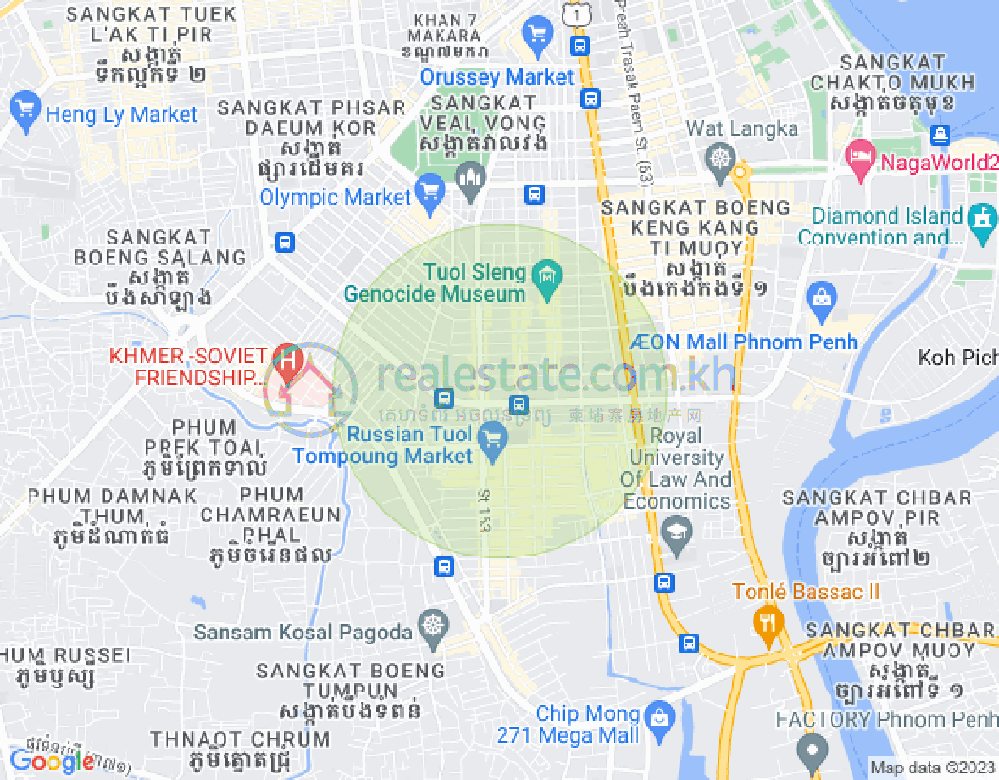Mapa: BKK 1, Boeng Keng Kang, Phnom Penh