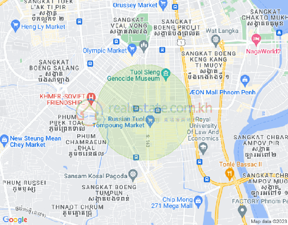 Carte de Toul Tum Poung 1, Chamkarmon, Phnom Penh