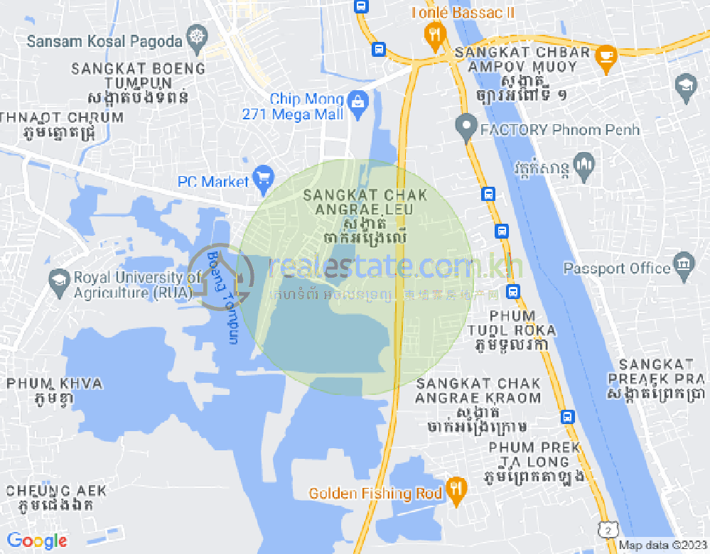 长夏上社分区, 棉芷区, 金边地图