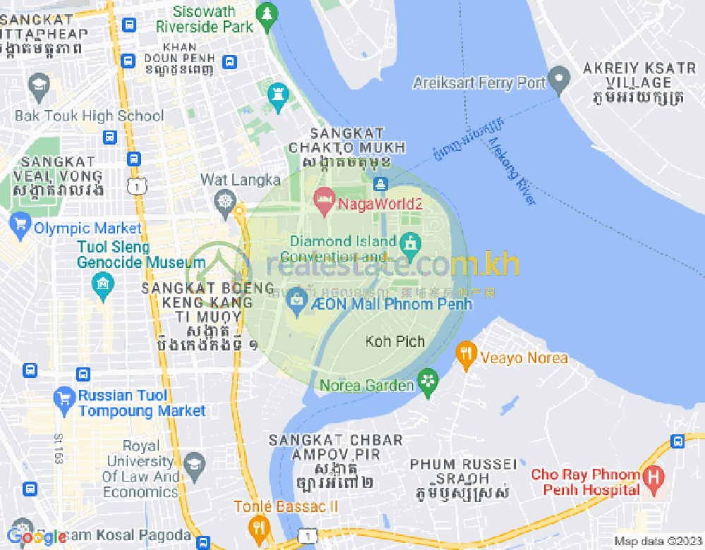 แผนที่ โตนเลบาสัก, จัมการมอน, พนมเปญ
