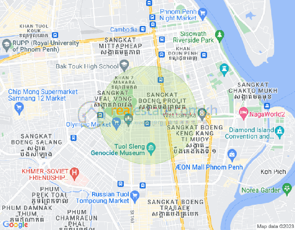 Veal Vong镇, 马卡拉区, 金边地图