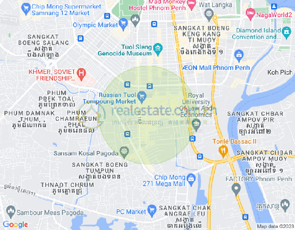 Mapa: Toul Tum Poung 1, Chamkarmon, Phnom Penh