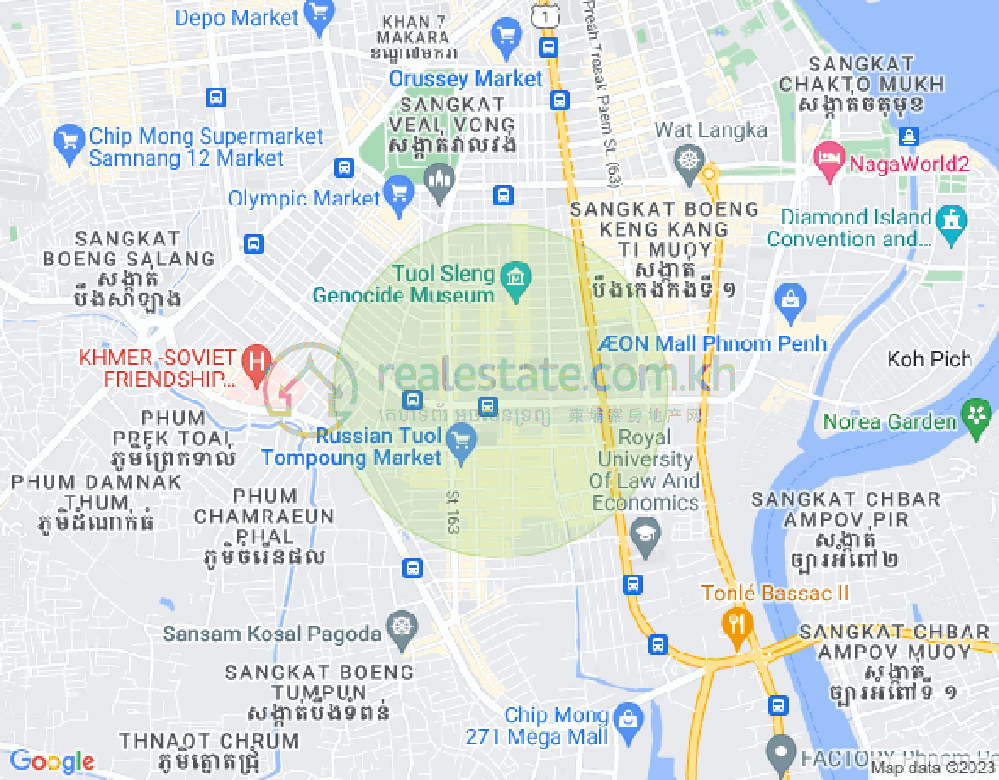 万景岗3分区（BKK3), 波哥堪, 金边地图