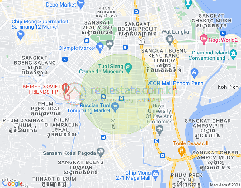 Mapa: BKK 1, Boeng Keng Kang, Phnom Penh