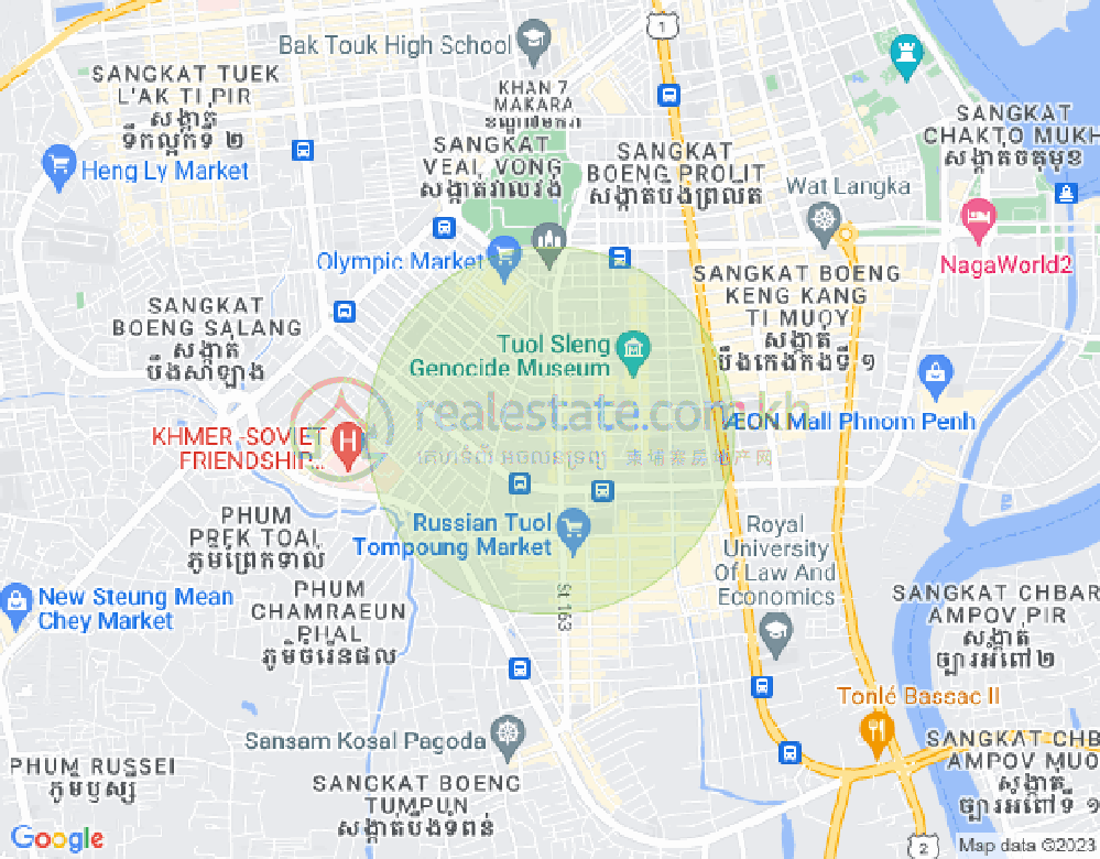 Mapa: BKK 1, Boeng Keng Kang, Phnom Penh
