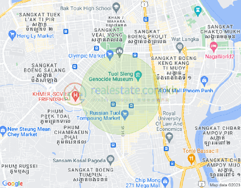 Mapa: BKK 1, Boeng Keng Kang, Phnom Penh