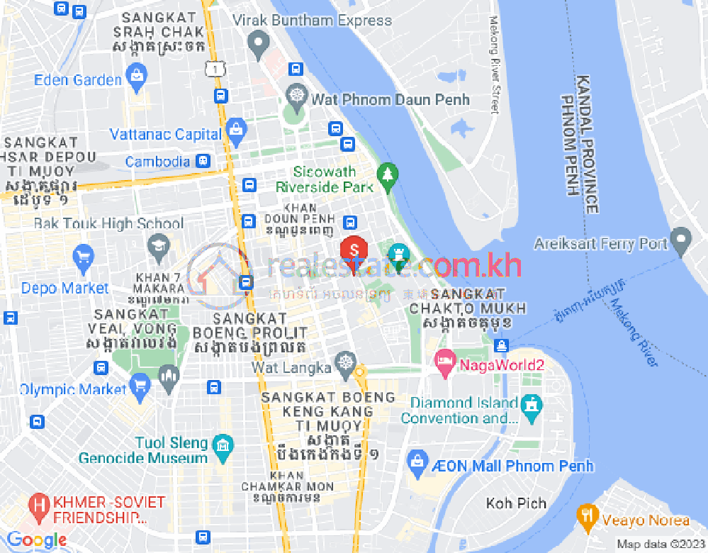 Mapa: Chakto Mukh, Daun Penh, Phnom Penh