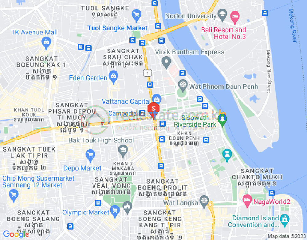 แผนที่ สระจก, ดวนป็ญ, พนมเปญ