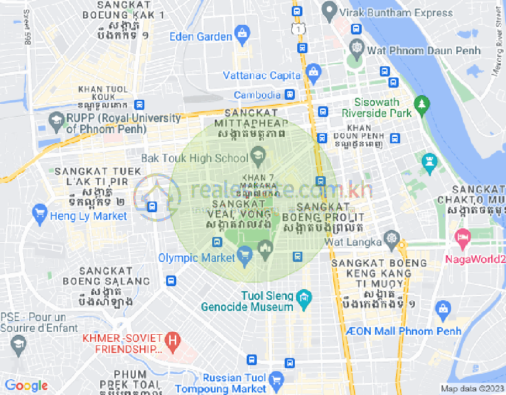 Map of Veal Vong, 7 Makara, Phnom Penh