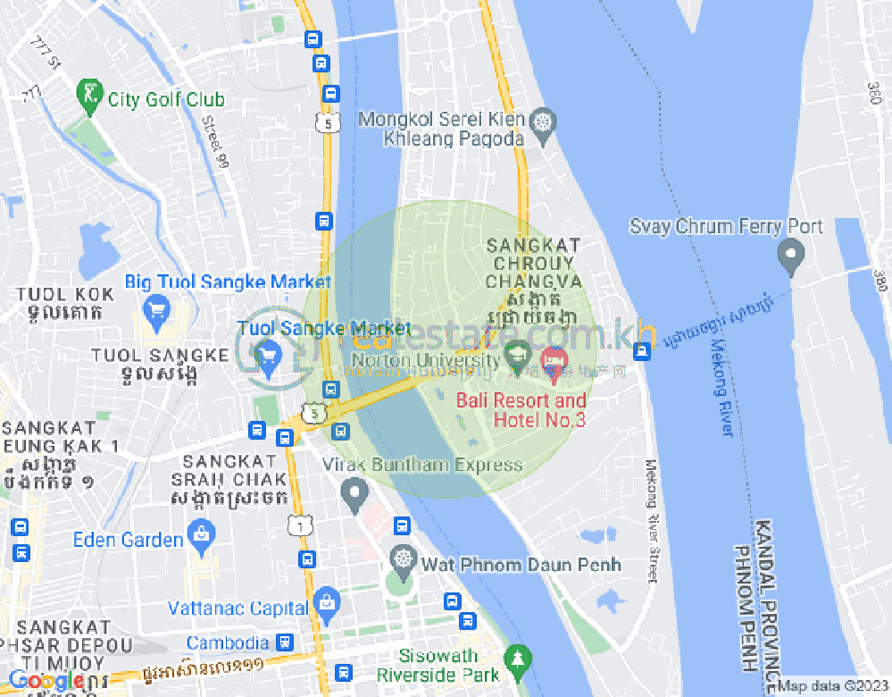 Mapa: Chroy Changvar, Phnom Penh