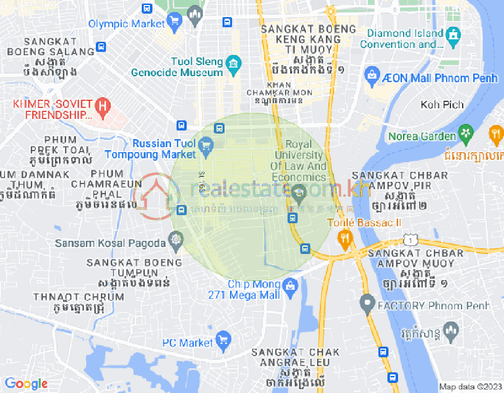 주더분1구역, 짬까몬, 프놈펜 지도