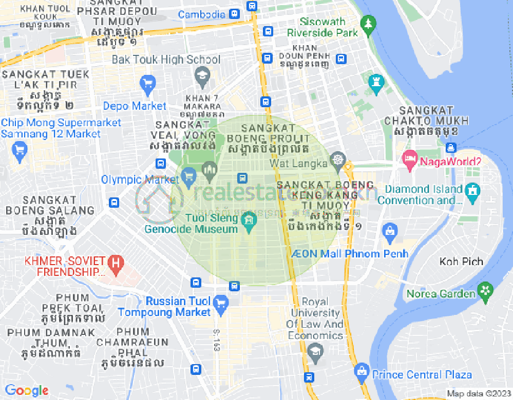 Veal Vong镇, 马卡拉区, 金边地图