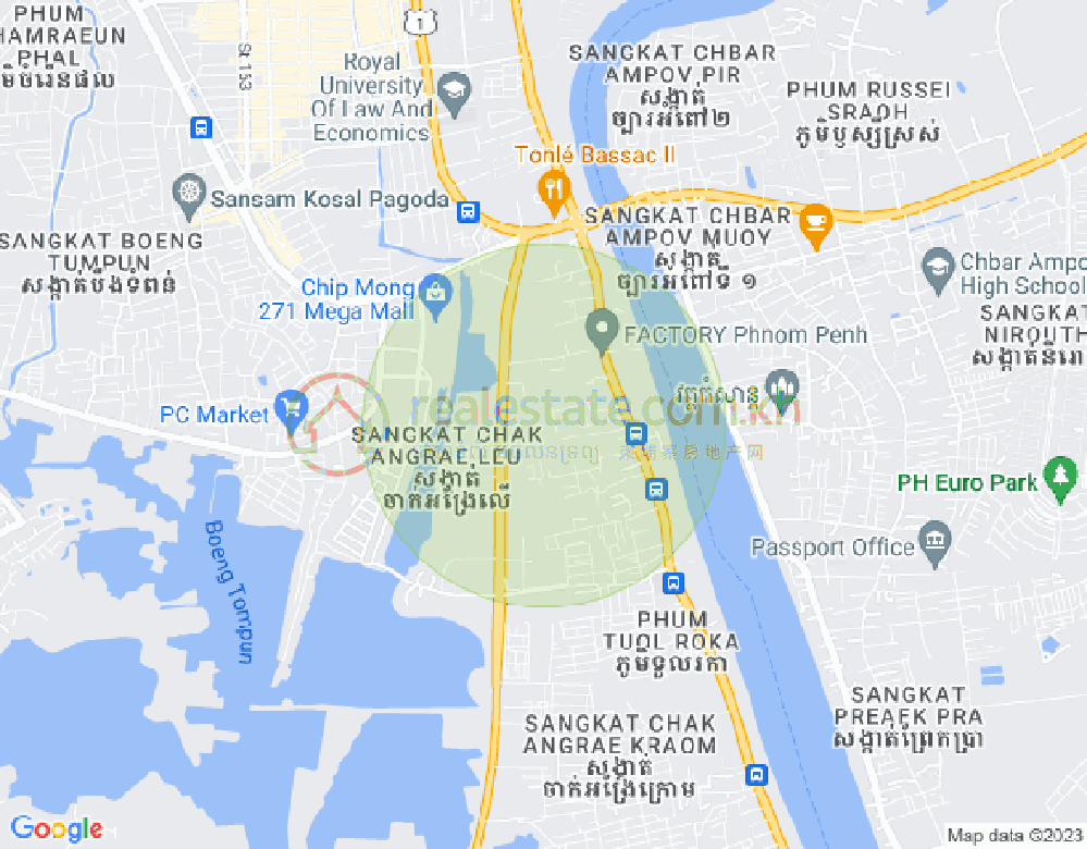 Mapa: Chak Angrae Leu, Meanchey, Phnom Penh