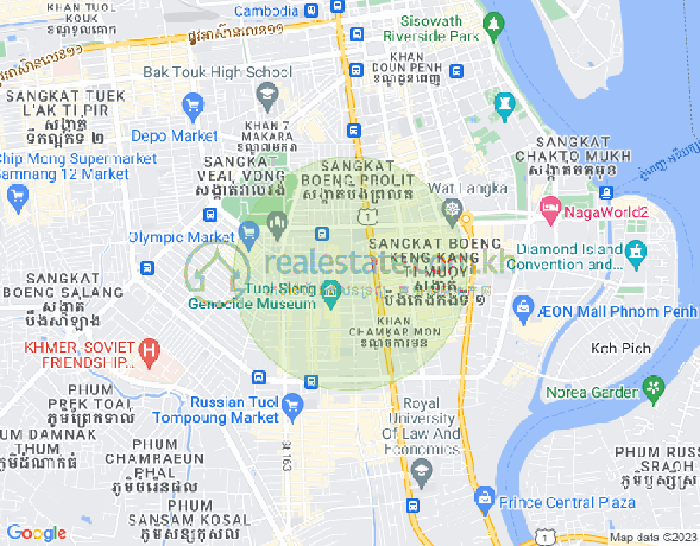 Mapa: BKK 2, Boeng Keng Kang, Phnom Penh