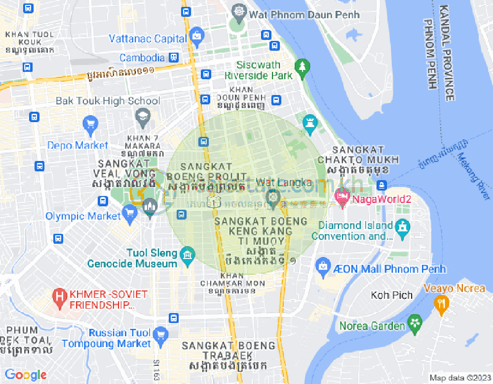 แผนที่ เบิงเรียง, ดวนป็ญ, พนมเปญ