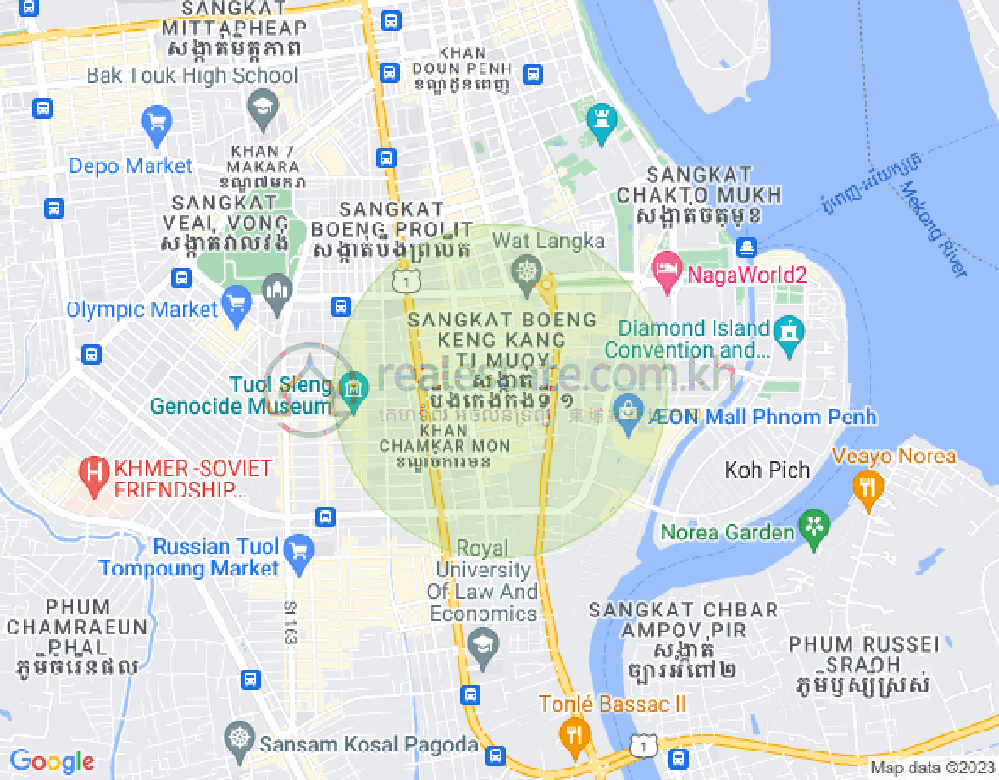 Mapa: BKK 1, Boeng Keng Kang, Phnom Penh